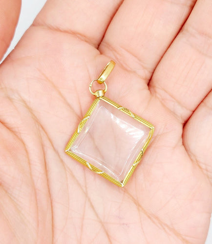 Pendentif porte-photo Art nouveau en or 18k 58 Facettes A07592