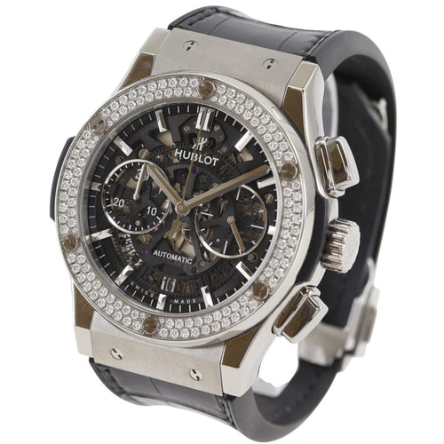 Montre Hublot Classic Fusion - Montre acier lunette diamants 58 Facettes sbvhcjvqba
