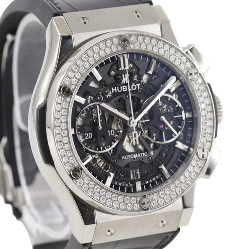 Montre Hublot Classic Fusion - Montre acier lunette diamants 58 Facettes sbvhcjvqba