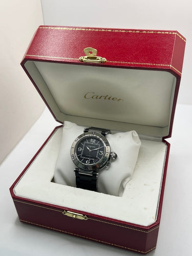 Cartier Pasha Seatimer - Montre en acier cadran noir 58 Facettes 2141