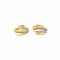 Boucles d'oreilles Feuilles - Boucles d'oreilles en or jaune, or blanc et diamants 58 Facettes 35798