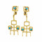 Boucles d'oreilles Boucles d'oreilles vintage en or jaune et turquoises cabochon 58 Facettes 35871