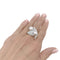 Bague 57 Toi & Moi - Bague en or blanc, perles et diamants 58 Facettes 35823