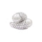 Bague 57 Toi & Moi - Bague en or blanc, perles et diamants 58 Facettes 35823