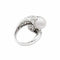 Bague 57 Toi & Moi - Bague en or blanc, perles et diamants 58 Facettes 35823