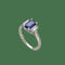 53 Bague en or 18k et platine, saphir de Ceylan et diamants 58 Facettes FB11627