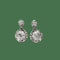 Boucles d'oreilles dormeuses en or 18k, platine et diamants 58 Facettes FB11734