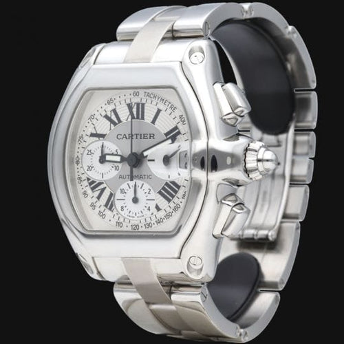 Cartier Roadster - Montre chronographe en acier 58 Facettes MT47475