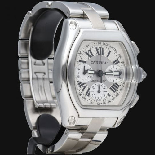 Cartier Roadster - Montre chronographe en acier 58 Facettes MT47475