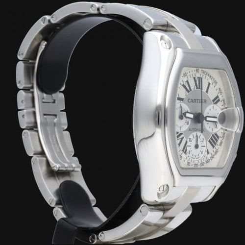 Cartier Roadster - Montre chronographe en acier 58 Facettes MT47475