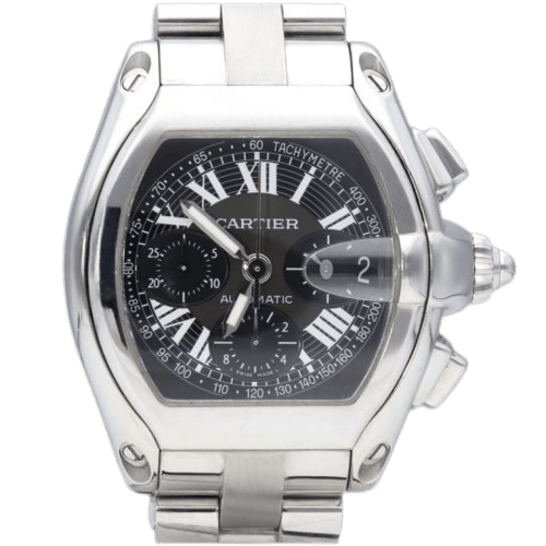 Cartier Roadster - Montre chronographe en acier 58 Facettes MT47476