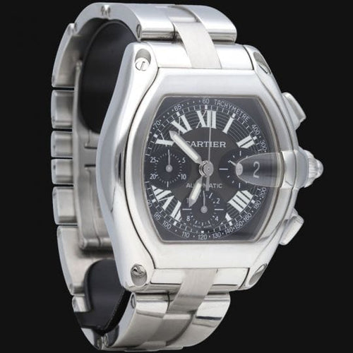 Cartier Roadster - Montre chronographe en acier 58 Facettes MT47476