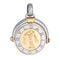 Pendentif Bulgari Zodiac Tondo - Pendentif Verseau vintage en or jaune 18k et acier 58 Facettes G13869