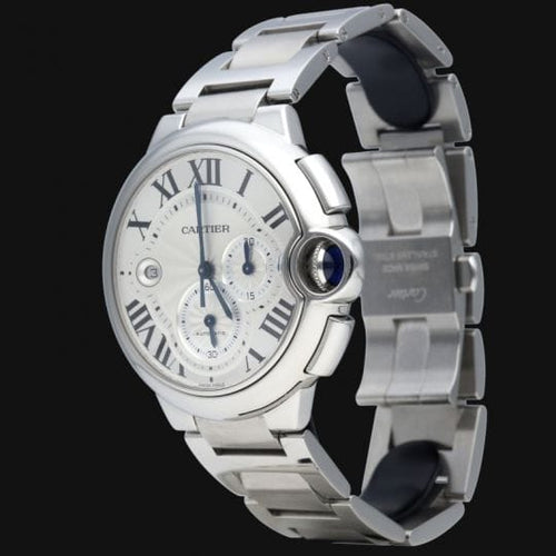Cartier Ballon Bleu - Montre chronographe en acier 58 Facettes MT47652