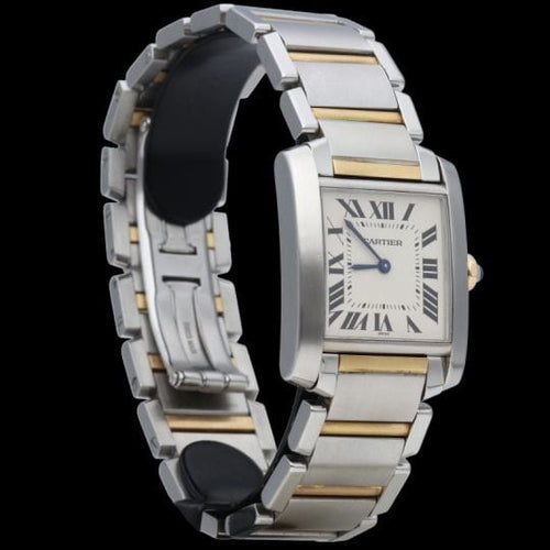 Cartier Tank Française - Montre en or jaune et acier 58 Facettes MT47629