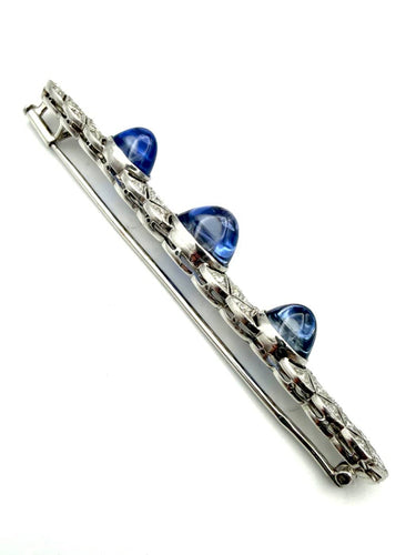 Art déco - Broche en platine, saphirs et diamants 58 Facettes ANTIC BRO