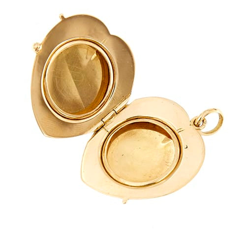 Pendentif porte-photo cœur ouvrant en or 18 kt 58 Facettes 38391
