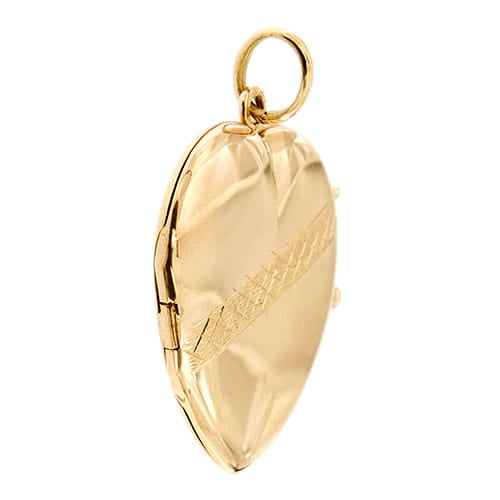 Pendentif porte-photo cœur ouvrant en or 18 kt 58 Facettes 38391