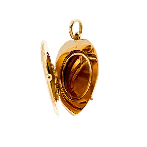 Pendentif porte-photo cœur ouvrant en or 18 kt 58 Facettes 38391