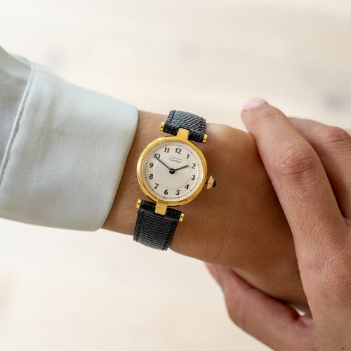 Cartier Must Vendôme - Montre SM en vermeil cadran ivoire Breguet 58 Facettes 421