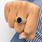 59 Bague en or jaune 18 carats, saphir ovale et diamants 58 Facettes Ss
