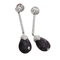 Boucles d'oreilles en or blanc, diamants et grenats rhodolites 58 Facettes PE275