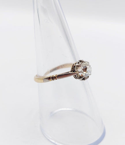 53 Bague solitaire Art déco en or 18K, platine et diamant 58 Facettes A07594