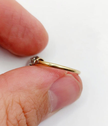 53 Bague solitaire Art déco en or 18K, platine et diamant 58 Facettes A07594