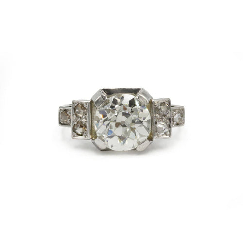51.5 Art Déco - Bague solitaire en platine et diamants 58 Facettes 260176R