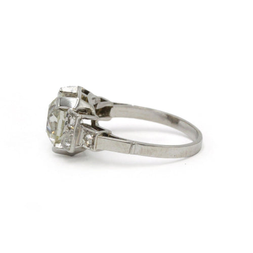 51.5 Art Déco - Bague solitaire en platine et diamants 58 Facettes 260176R