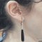 Boucles d'oreilles en or blanc, diamants et onyx 58 Facettes T121