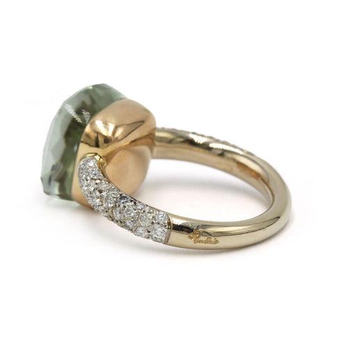 53 Pomellato Nudo Classic - Bague en or rose, or blanc, prasiolite et diamants 58 Facettes 260178R