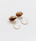 Dormeuses marguerite antiques en or rose 18k, argent et perles 58 Facettes A07601