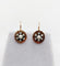 Dormeuses marguerite antiques en or rose 18k, argent et perles 58 Facettes A07601