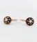 Dormeuses marguerite antiques en or rose 18k, argent et perles 58 Facettes A07601