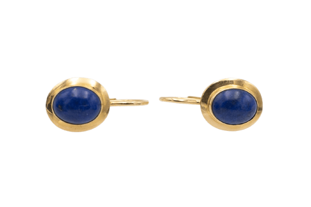 Boucles d'oreilles en or jaune et lapis-lazuli 58 Facettes 13498