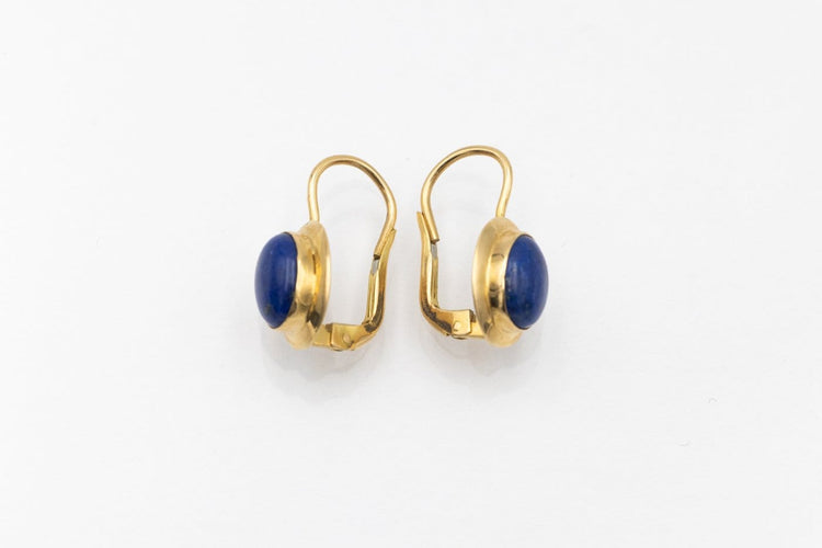 Boucles d'oreilles en or jaune et lapis-lazuli 58 Facettes 13498