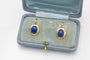 Boucles d'oreilles en or jaune et lapis-lazuli 58 Facettes 13498