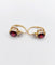 Dormeuses antiques - Boucles d'oreilles en or 18k, grenats et diamants 58 Facettes A07602