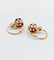 Dormeuses antiques - Boucles d'oreilles en or 18k, grenats et diamants 58 Facettes A07602