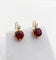 Dormeuses antiques - Boucles d'oreilles en or 18k, grenats et diamants 58 Facettes A07602