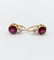 Dormeuses antiques - Boucles d'oreilles en or 18k, grenats et diamants 58 Facettes A07602