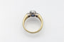 52 Bague vintage en or 14 carats, saphir ovale et diamants 58 Facettes 13499