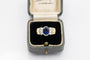 52 Bague vintage en or 14 carats, saphir ovale et diamants 58 Facettes 13499