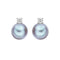 Underwater - Boucles d'oreilles perles Akoya bleues diamants en or blanc 18K 58 Facettes GER1328WG