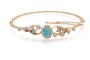 Bracelet ancien - Or 14 carats, diamants et turquoise 58 Facettes 13495
