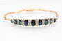 Bracelet en or jaune avec diamants et saphirs naturels 58 Facettes 13496
