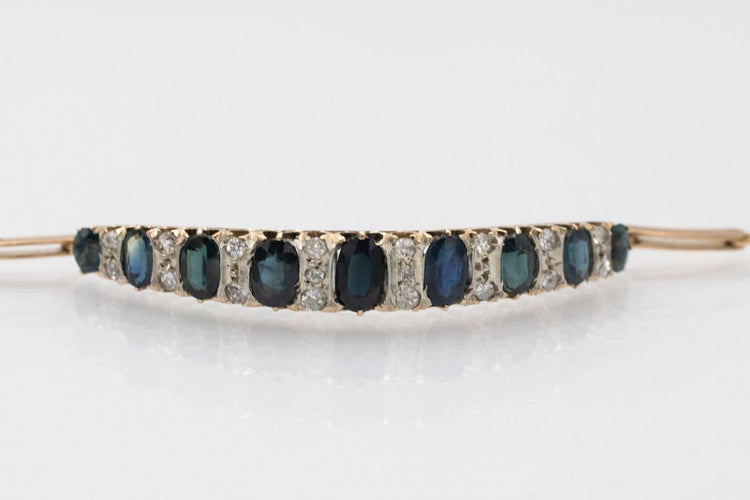 Bracelet en or jaune avec diamants et saphirs naturels 58 Facettes 13496