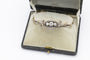 Bracelet ancien en or et platine, diamants et saphirs synthétiques 58 Facettes 13497