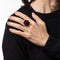 Bague Bague cocktail cluster de grenats briolettes en or blanc 18 carats 58 Facettes G13871